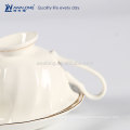 Pure White Logo Kundenspezifische Fine Ceramic Bone China Kaffeetasse und Untertasse